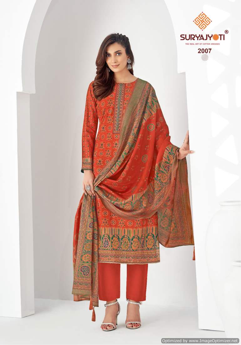 Pushpa Vol 2 By Suryajyoti Modal Embroidery Dress Material Wholesale Market In Surat
